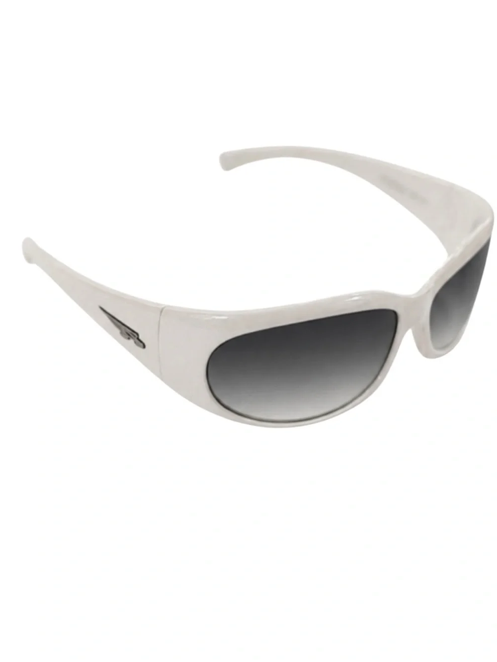 Vintage Arnette Untouchable White Wraparound Sunglasses Y2K